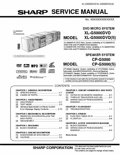 SHARP XL-G5000DVD S.M.